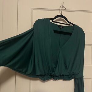 Green Women's Crop Top by Emory Park